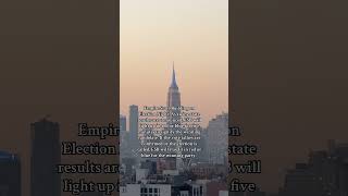 Empire State Building on Election Night 2024 presidentialelection [upl. by Eliga]