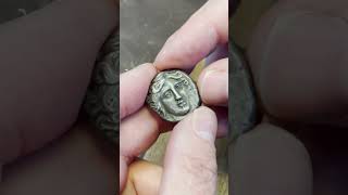 Rhodes Tetradrachm 408405 BC Helios and Rose coin greece berk history silver [upl. by Etnwahs]