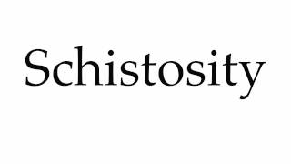 How to Pronounce Schistosity [upl. by Lauter]