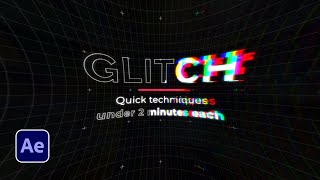 Create 3 Fast Popular Glitch Effects  After Effects Tutorial [upl. by Elicec419]