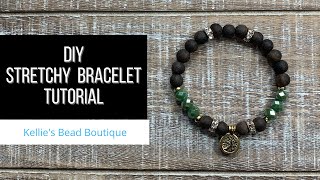 DIY STRETCHY BRACELET TUTORIAL  Learn an easy method to make a stretchy bracelet and hide the knot [upl. by Enait]