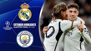 Real Madrid vs Man City Extended Highlights  UCL QuarterFinals 1st Leg  CBS Sports Golazo [upl. by Mareah]