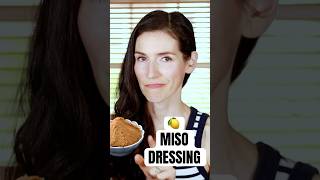 🍋 EASY GARLICKY MISO TAHINI DRESSING veganrecipes plantbased [upl. by Airdnal]