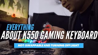 SK Vlog Everything about Leaven K550 87 Key USB Wired TKL Gaming RGB Mechanical Keyboard [upl. by Notffilc]