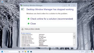 Desktop Window Manager Stopped Working and Was Closed in Windows 1110 FIXED [upl. by Nalrah]