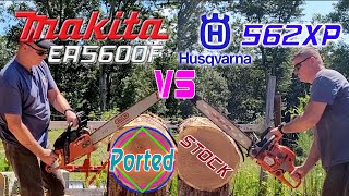 Ported Makita 5600 vs Husqvarna 562xp stock [upl. by Pier]