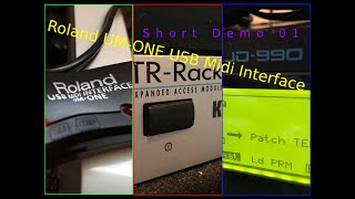 Demo  Controlling External Synths with Roland UMONE USB Midi Interface LMMS [upl. by Ida]