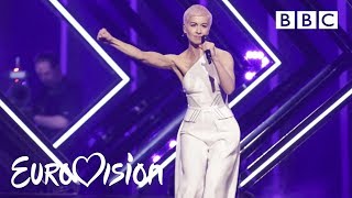 SuRie carries on after stage invasion  quotStormquot Live  United Kingdom  Eurovision Song Contest 2018 [upl. by Derrej]