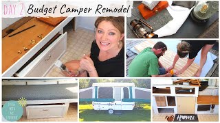 POP UP CAMPER REMODEL CAMPING BUDGET HAUL  MAKEOVER  GLAMPING  DIY CUSHION COVERS  STARCRAFT [upl. by Charley769]