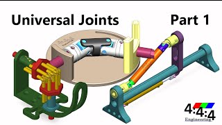 Universal Joints Part 1 Hooke Knuckle Cardan and Hobson Joint Illustrations [upl. by Etteb]