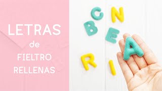 Cómo hacer letras en fieltro How to Make Letters in Felt  DIY [upl. by Amilb]