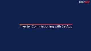 Inverter Commissioning with SetApp [upl. by Lig825]