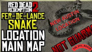 HOW TO SPAWN THE FERDELANCE SNAKE IN NEW AUSTINRED DEAD REDEMPTION 2 [upl. by Ynohtnacram]