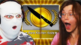 OPENING CASES WITH MY SISTER 3 KNIFE UNBOX [upl. by Diantha]