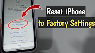 How to Reset iPhone to Factory Settings [upl. by Yemirej]