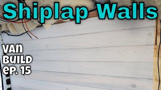 PUTTING WALLS IN OUR VAN amp Whitewashing Blue Pine Shiplap  DIY Sprinter Van Conversion Ep15 [upl. by Meares]