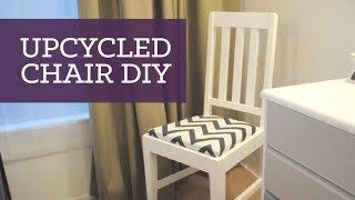 Upcycled old chair DIY  CharliMarieTV [upl. by Rellia]