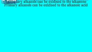 Oxidation of Alkanols alcohols [upl. by Randie913]