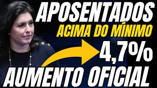 Aposentados Acima do Mínimo  Aumento Oficial Acaba de Ser Divulgado 47 [upl. by Asia586]