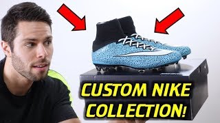 MY ENTIRE NIKE iD COLLECTION Custom Nike Soccer Cleats [upl. by Enitsud607]