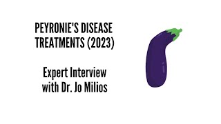 Peyronies Disease Treatments and Breakthrough 2023  Dr Jo Milios  Ultrasound Therapy [upl. by Limemann]