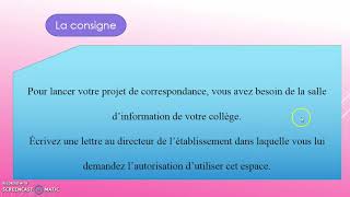 rédiger une lettre de demande dautorisation écrit [upl. by Shane]