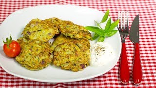 ZUCCHINIPUFFER mit Kartoffeln  oder ZucchiniKartoffelTaler [upl. by Ettigdirb475]