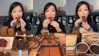 ASMR Dessert Mukbang Eating Chocolate Cake Compilation  Mukbang Eating Show💗🍰🧁 [upl. by Eecyaj]