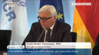 Flüchtlingskrise FrankWalter Steinmeier zur europäischen Asylpolitik am 04112015 [upl. by Juanne]