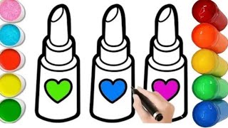 How to draw a Lipstick Easy simple drawing for kids [upl. by Sugden]