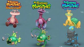 Dawn of Fire Vs My Singing Monsters Vs The Lost Landscapes Redesign Comparisons  My Singing Monster [upl. by Yc726]