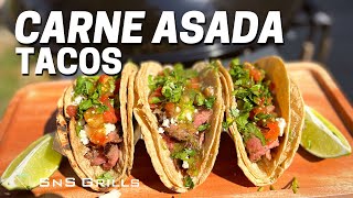 Carne Asada Taco Recipe  Grilled FLANK STEAK Tacos Recipe [upl. by Lleznod]