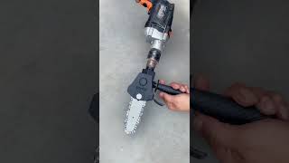 The electric drill made the electric saw chainsaws hardwaretools viralvideo foryou [upl. by Mccowyn]