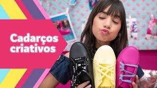 COMO AMARRAR CADARÇO DE TÊNIS DE 3 JEITOS DIFERENTES com Gabyy Souza  ♥ Livre Para Ser [upl. by Trotter]