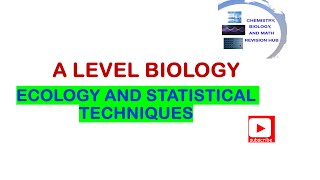 A level  Biology  Edexcel  Topic 5B  Ecology and statistical techniques [upl. by Refinnej]