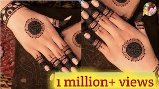 Simple Gol Tikki Mehndi Designs for handsEasy Arabic mehendi designBeginners Mehndi for back [upl. by Tyrrell]