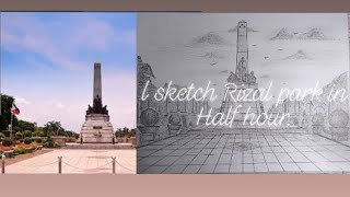 43k views😱 Rizal Park drawing [upl. by Ardnekal]