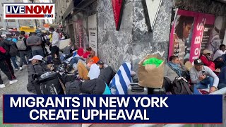 Migrants in New York Republicans slam New York City plan for migrants as tensions rise [upl. by Hafirahs977]