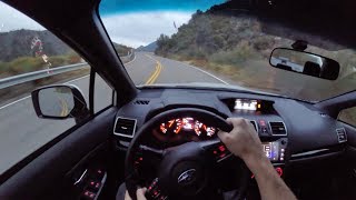 2018 Subaru WRX STI  POV Canyon Sunset Drive Binaural Audio [upl. by Duky348]