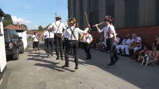 Leominster Morris dance quotLord Herefords Knobquot at Bromyard Folk Festival 2023 [upl. by Eilah]