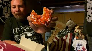 Winchells Halloween Donuts and Breakfast Bagel Review [upl. by Orlantha531]