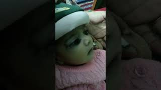 one month old baby trying to say om [upl. by Haelat]