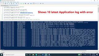 How to see Event logs using PowerShell Script [upl. by Bencion]