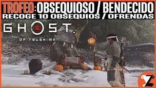 Ghost of Tsushima Cómo Recoger Obsequios  Ofrendas  Trofeo Obsequioso  Bendecido Gifted [upl. by Dolhenty554]