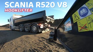 Min arbets partner SCANIA R520 v8 the hooklifter [upl. by Effie]