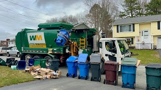 Garbage Truck VS Massive Post Xmas Cart Line [upl. by Enilesor]