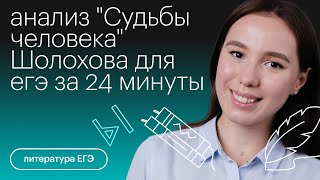 Анализ «Судьбы человека» Шолохова для ЕГЭ за 24 минуты  Литература с Лилией Булгариной [upl. by Carnahan]