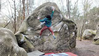 Fontainebleau Bouldering  Lullaby 7a [upl. by Solana423]