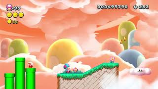 Super Mario Bros U Deluxe  Meringue Clouds  4 Bouncy Cloud Boomerangs [upl. by Hameerak521]