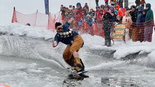 2024 SLUSH CUP  Pond Skim at Eaglecrest in Juneau Alaska [upl. by Pytlik778]